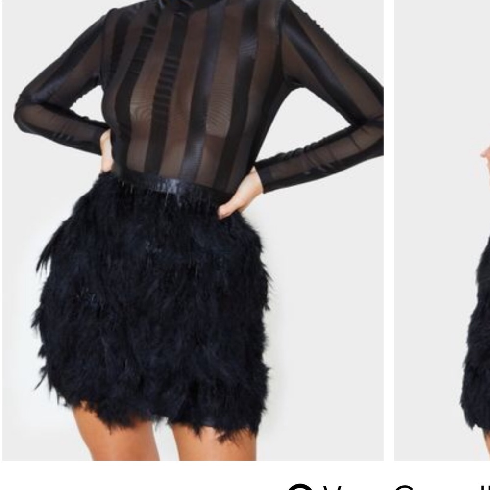 Little Black Dress with Feathers !